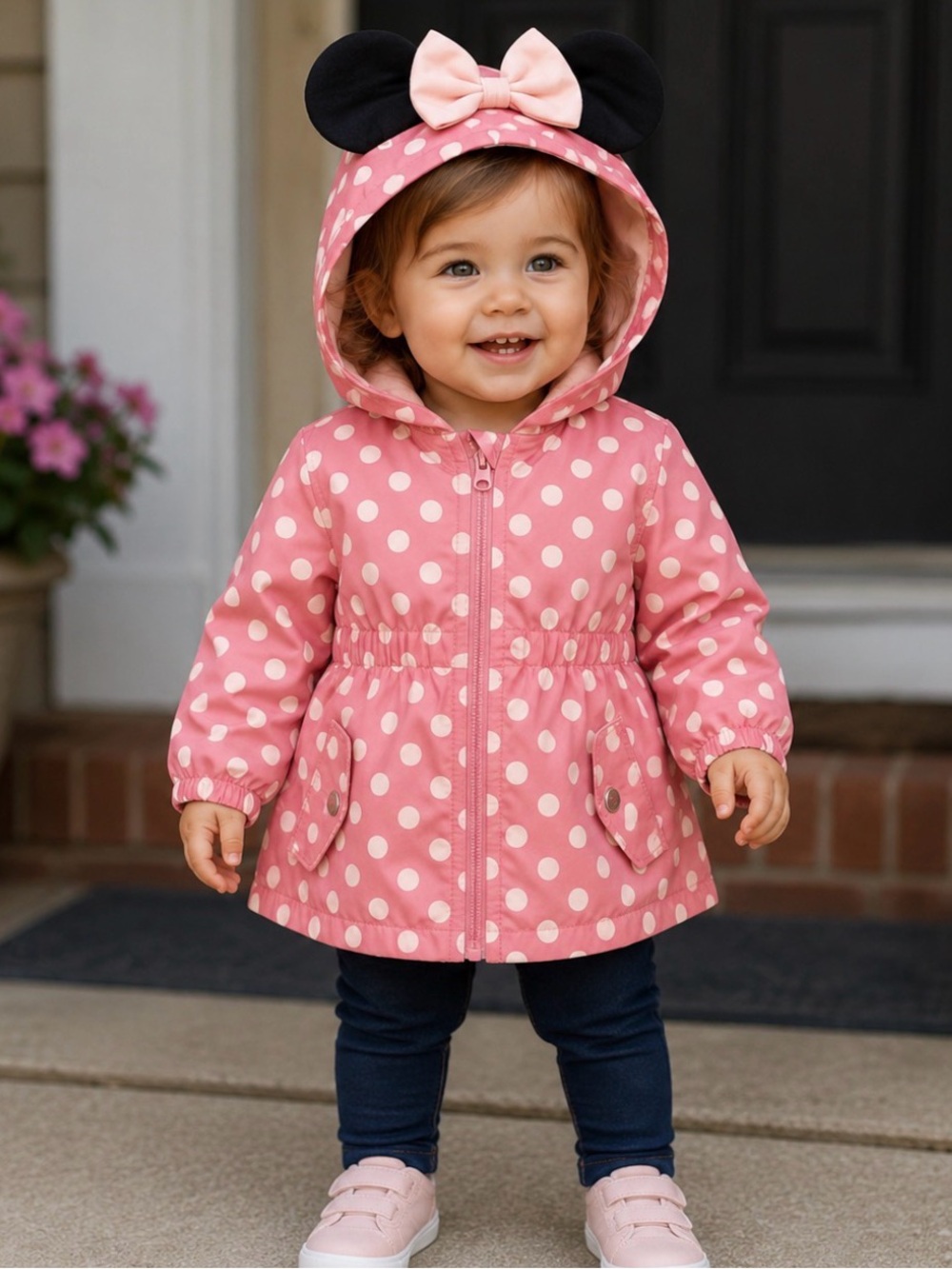 Minnie Polka dot hooded jacket